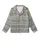 Folkloric Charm: Sage Green & Charcoal Gray Greek Key Vine Heart Bands - Textile Pattern Kid Satin Pajamas Set - FvVhrdgMnO