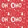 Christmas Reveler: OH HO ho Text, White Snowflakes, Trees, Stars on Bright Red Satin Short-Sleeve Pajamas Set - 4