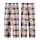 Kitten Lover's Adorable Fluffy Baby Kittens Pink Plaid Hearts: Black White Gray Hatched Design Kid Satin Pajamas Set - 3