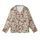 Nature Lover's Whimsical Hand-Drawn Mushroom Pattern: Earthy Terracotta & Sage Fungi Design Kid Satin Pajamas Set - 2