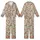 Nature Lover's Whimsical Hand-Drawn Mushroom Pattern: Earthy Terracotta & Sage Fungi Design Kid Satin Pajamas Set - 1