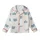 Cozy Comfort Seeker: Faux Cable Knit Bear Cloud HAPPY Design - Creamy Off-White & Muted Blue-Grey Piece Kid Satin Pajamas Set - otJhXNo0af