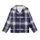Weekend Lover's Navy Tartan Plaid 'I Love You' & 'WEEKEND' Fashion Piece Kid Satin Pajamas Set - 2