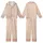 Women's Delicate Wildflower Loungewear - Ditsy Coral Rose Pink Sage Green Kid Satin Pajamas Set - JE9g4whgux