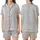 Kindred Spirit's Heather Grey Cursive Love Script Hand-drawn Heart Dot Casual Top Satin Short-Sleeve Pajamas Set - 1
