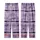 Romantic Lavender Purple Tartan Plaid Love Hearts Script Graphic Wear Kid Satin Pajamas Set - 3