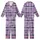 Romantic Lavender Purple Tartan Plaid Love Hearts Script Graphic Wear Kid Satin Pajamas Set - 1