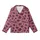 Expressive Woman's Distressed Black Lips & Wonderful Grunge Pattern - Heather Deep Pink Casual Top Kid Satin Pajamas Set - 2