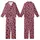 Expressive Woman's Distressed Black Lips & Wonderful Grunge Pattern - Heather Deep Pink Casual Top Kid Satin Pajamas Set - 1