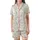 Rustic Wanderer's Delicate Wild Herb & Abstract Bloom Design Satin Short-Sleeve Pajamas Set - ylEaDl-nwo