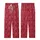 Ruby Red Hearts Motif: Delicate Outlines, Elegant Intertwined White Lines Pattern Kid Satin Pajamas Set - l3HryR9-Sw