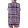 Romantic Lavender Purple Tartan Plaid Love Hearts Script Graphic Wear Satin Short-Sleeve Pajamas Set - 3