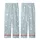 Stargazer's Minimalist White Stars & Moon Pattern - Blue-Grey Celestial Loungewear Kid Satin Pajamas Set - 3