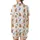 Whimsical Holiday Gingerbread: Hand-Drawn Cookies, Santa Hats, Teal Snowflakes & Evergreen Sprigs Design Satin Short-Sleeve Pajamas Set - 3