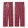 Teddy Bear Lover: Minimalist Outline X-Eyed Bear Repeating Design with Light Blue Nose on Deep Burgundy Wearable Art Piece Kid Satin Pajamas Set - QKtnOm8Y7t