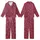 Teddy Bear Lover: Minimalist Outline X-Eyed Bear Repeating Design with Light Blue Nose on Deep Burgundy Wearable Art Piece Kid Satin Pajamas Set - RquX_QaPMN