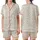 Botanical Enthusiast's Delicate Blush Rose & Sage Leaf Field on Creamy White Nature Inspired Style Satin Short-Sleeve Pajamas Set - qus63s3lHz