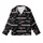 Weekend Lover: Scattered Typographic 'WEEKEND' Pattern with Leisure Icons - Black & White Motif Kid Satin Pajamas Set - 2