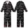 Weekend Lover: Scattered Typographic 'WEEKEND' Pattern with Leisure Icons - Black & White Motif Kid Satin Pajamas Set - 1