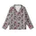 Grumpy Rooster All-Over Design: Sketchy Red & Black Fowl Heads Satin Short-Sleeve Pajamas Set - DvcIgQCrZX