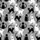 Cat Lover's Heather Grey Crewneck: Playful Black & White Feline Heart Pattern Satin Short-Sleeve Pajamas Set - 4