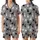 Cat Lover's Heather Grey Crewneck: Playful Black & White Feline Heart Pattern Satin Short-Sleeve Pajamas Set - jTwdoiDQOK