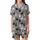 Cat Lover's Heather Grey Crewneck: Playful Black & White Feline Heart Pattern Satin Short-Sleeve Pajamas Set - wEuTQ6hkFS