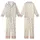 Nature Inspired Scattered Tiny Black Outline Rose Pattern Creamy Off-White Wearable Kid Satin Pajamas Set - 1
