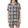 Cozy Everyday: Charcoal Tartan Plaid with Coffee Book Heart Icons - Muted Grey Style Satin Short-Sleeve Pajamas Set - y_uof9F_N3