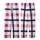 Geometric Plaid: Navy Fuchsia White Pastel Pink Light Grey Varying Width Grid - Wearable Design Item Kid Satin Pajamas Set - 3