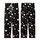 Love-Themed Scattered Light Pink Hearts Solid & Outline on Black Wearable Satin Short-Sleeve Pajamas Set - 3