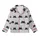 Cat Lover's Playful Peeking Black Cat Pattern - Heather Grey Tee Kid Satin Pajamas Set - O2ulB_KT6Z