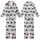 Cat Lover's Playful Peeking Black Cat Pattern - Heather Grey Tee Kid Satin Pajamas Set - _dRdapXIxK
