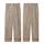 Sophisticated Minimalist Style Subtle Taupe Organic Lines Abstract Shapes All-Over Print Design Kid Satin Pajamas Set - 3