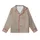 Sophisticated Minimalist Style Subtle Taupe Organic Lines Abstract Shapes All-Over Print Design Kid Satin Pajamas Set - 2