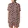 Cozy Dreamer's Dusty Rose 'LET ME SLEEP' Moons Stars Zzz Eyes Pattern Satin Short-Sleeve Pajamas Set - uXFSArwph-