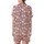 Whimsical Dreamer: Dusty Rose Scattered White Hearts Outline Design Satin Short-Sleeve Pajamas Set - Fh05omUNox