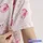 Romantic Hand-Sketched Red Hearts & Wispy Tendrils All-Over Wearable Satin Short-Sleeve Pajamas Set - 8