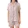 Romantic Hand-Sketched Red Hearts & Wispy Tendrils All-Over Wearable Satin Short-Sleeve Pajamas Set - tX3afWAZkP