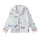 Whimsical Dreamer's Pastel Blue Scattered Bows, Checkerboard Accents & Ribbons Fashion Piece Kid Satin Pajamas Set - 2