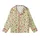 Cheery Rose Garden: Light Yellow Pink Floral Hand-Drawn Customizable Garment Kid Satin Pajamas Set - 2
