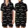 Weekend Lover: Scattered Typographic 'WEEKEND' Pattern with Leisure Icons - Black & White Motif Satin Short-Sleeve Pajamas Set - 1