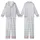 Modern Minimalist: Cool Tone Geometric Grid Stripe Design - Contemporary Fashion Piece Kid Satin Pajamas Set - 1