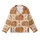 Capybara Lover's Cozy Pattern: Cute Capybara Heads & Orange Pom-Poms - Warm Beige Design Kid Satin Pajamas Set - q8cJt6AR9K