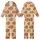 Capybara Lover's Cozy Pattern: Cute Capybara Heads & Orange Pom-Poms - Warm Beige Design Kid Satin Pajamas Set - u8ofmzqi-v