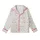 Botanical Enthusiast's Delicate Blush Rose & Sage Leaf Field on Creamy White Nature Inspired Style Kid Satin Pajamas Set - DO6Jb2mPiG