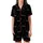 Sleep Lover's Celestial Script Zzz Moon Star Loungewear Design Satin Short-Sleeve Pajamas Set - HYoT6YsPBn