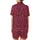 Teddy Bear Lover: Minimalist Outline X-Eyed Bear Repeating Design with Light Blue Nose on Deep Burgundy Wearable Art Piece Satin Short-Sleeve Pajamas Set - TsdxSL1Cr-