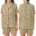 Cheery Rose Garden: Light Yellow Pink Floral Hand-Drawn Customizable Garment Satin Short-Sleeve Pajamas Set - 1