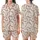 Feminine Style: Soft Plush Undulating Ribbed Texture with Fluid Ruffle Accents - Cream, Rose, Mauve Hues Satin Short-Sleeve Pajamas Set - 1